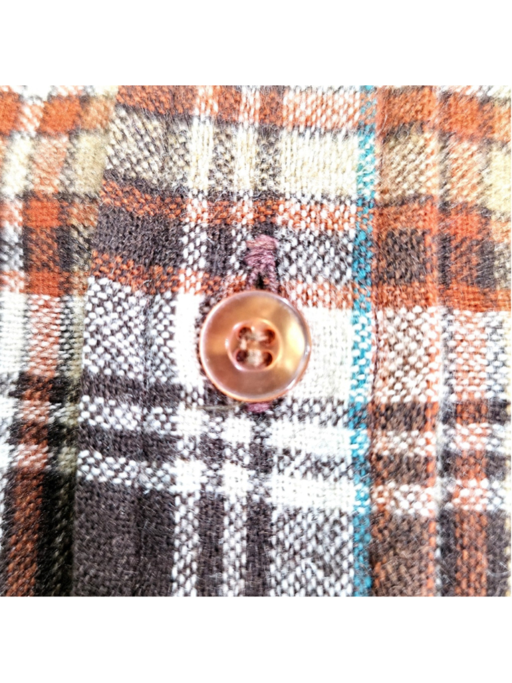 Pendleton Wool Shirt Mens L Vintage Plaid Flannel USA Board Shirt Brown - Picture 4 of 9